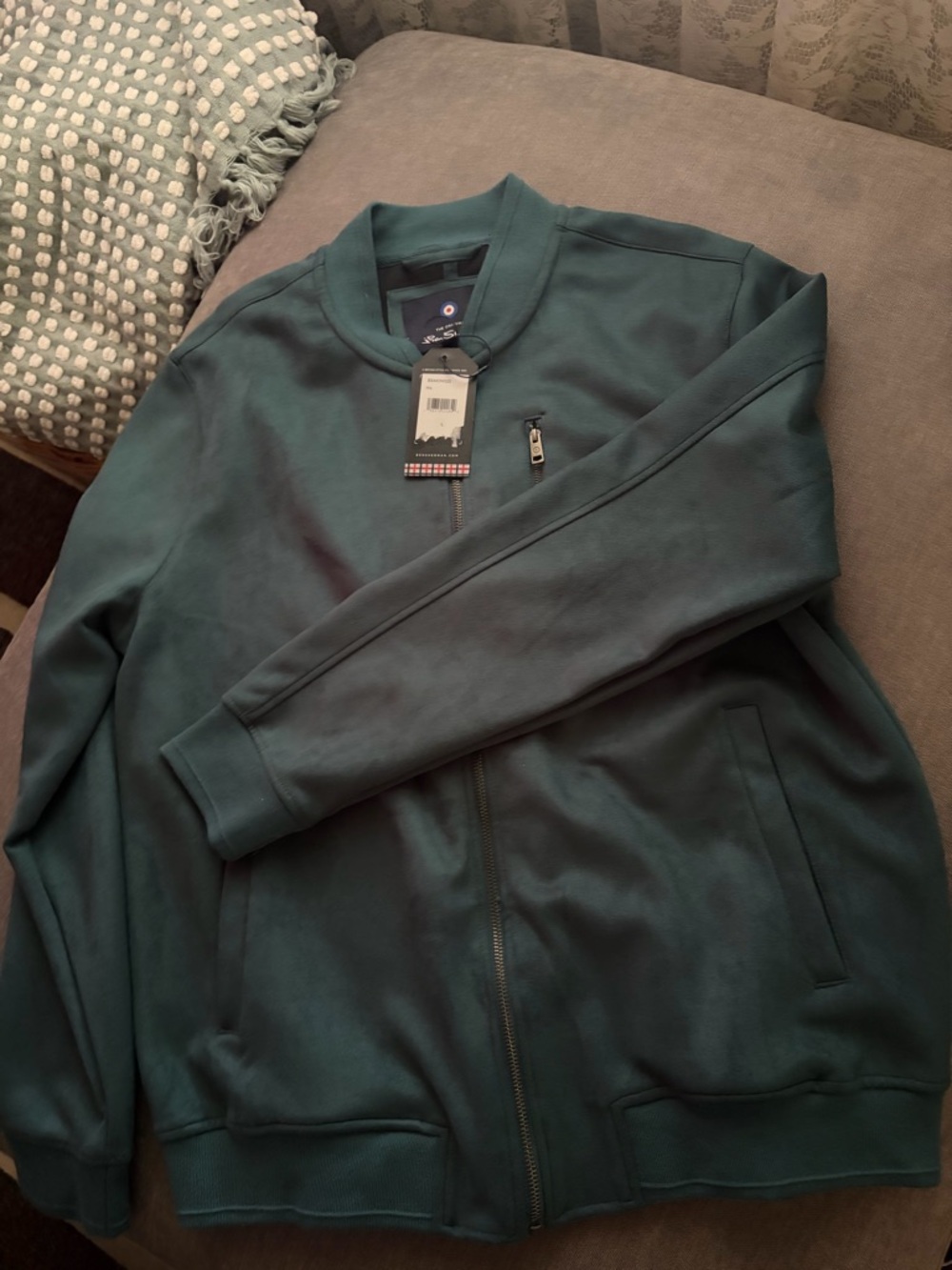 Ben Sherman Teal Green Bomber Jacket